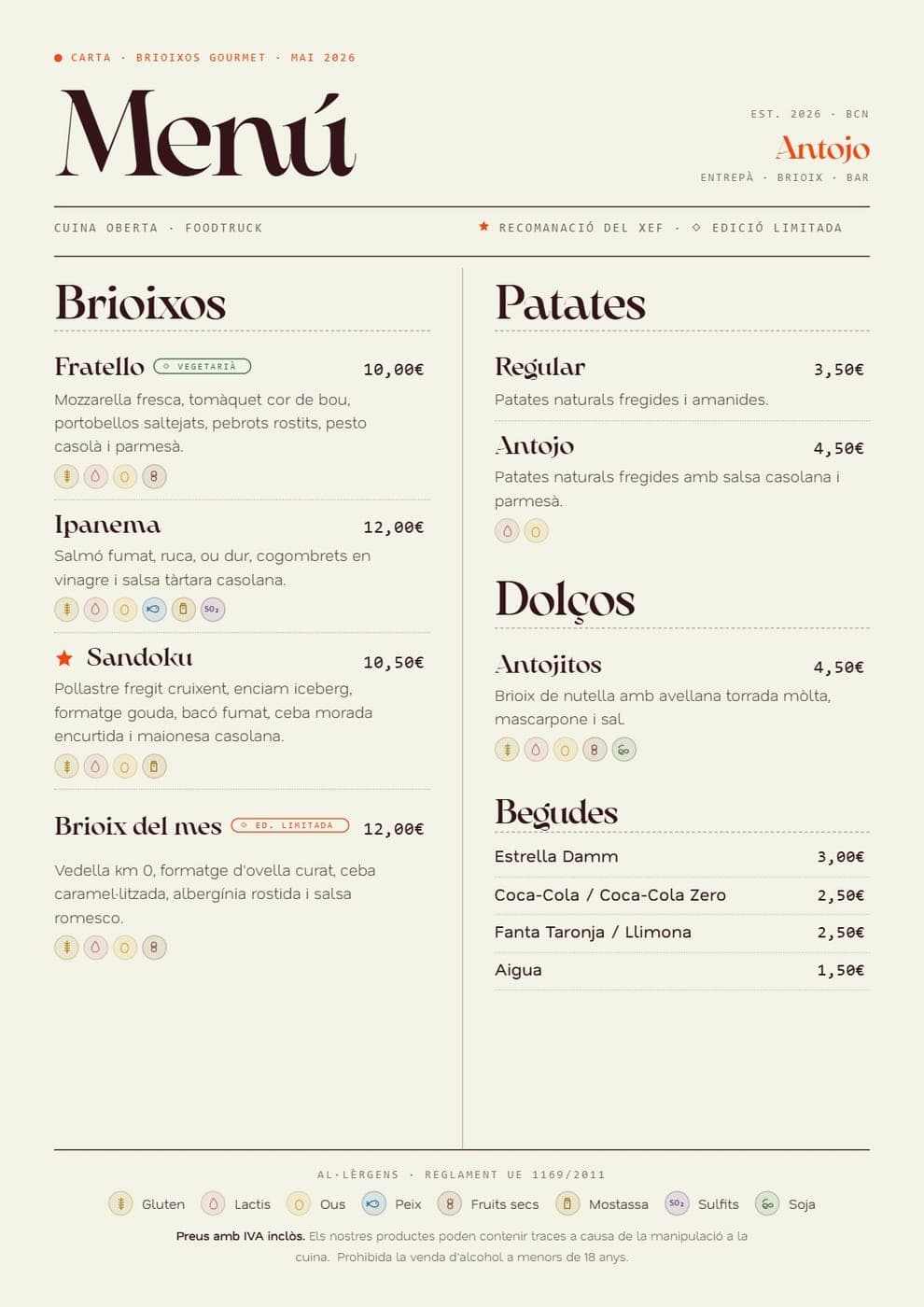 Carta Antojo
