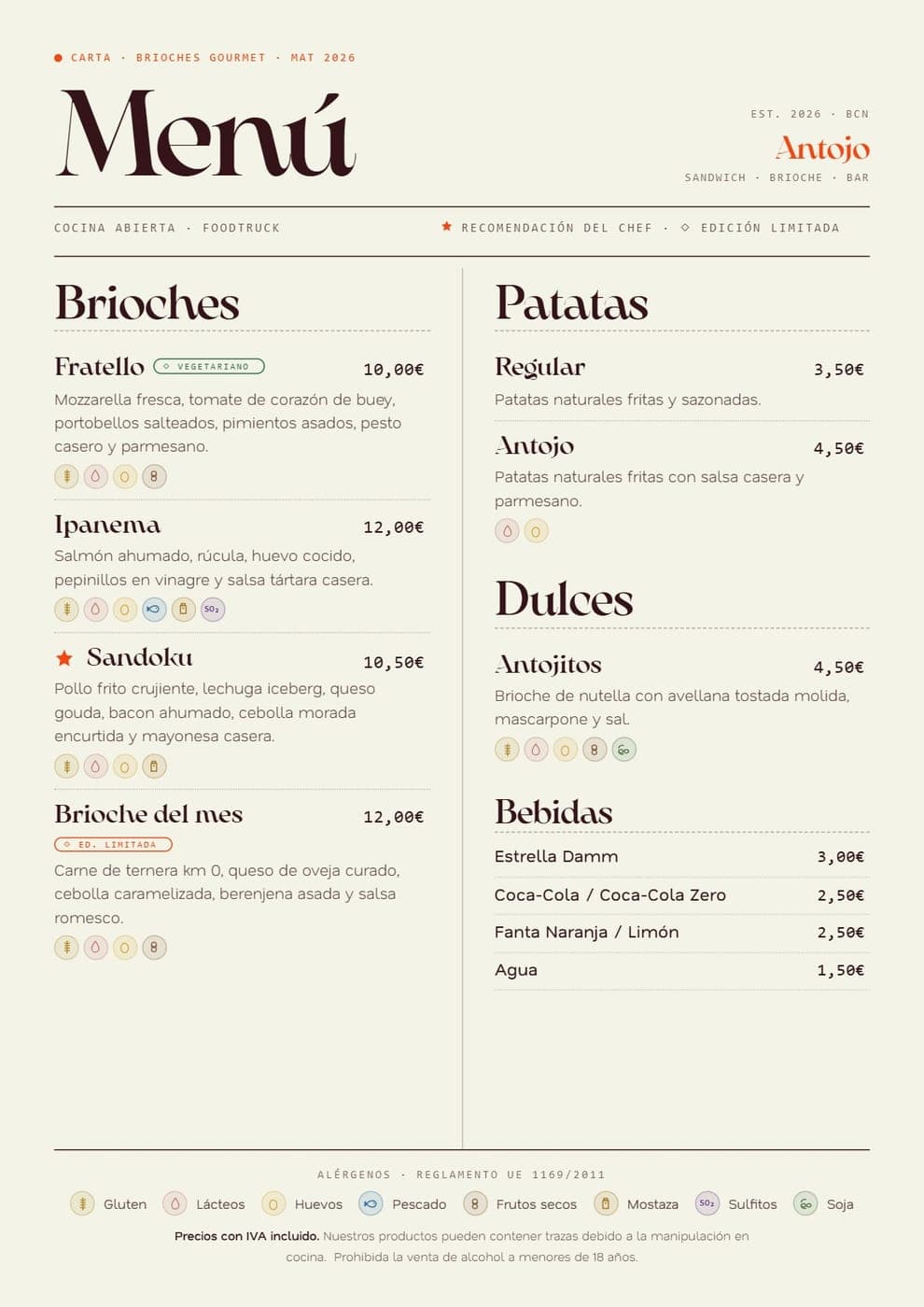 Carta Antojo