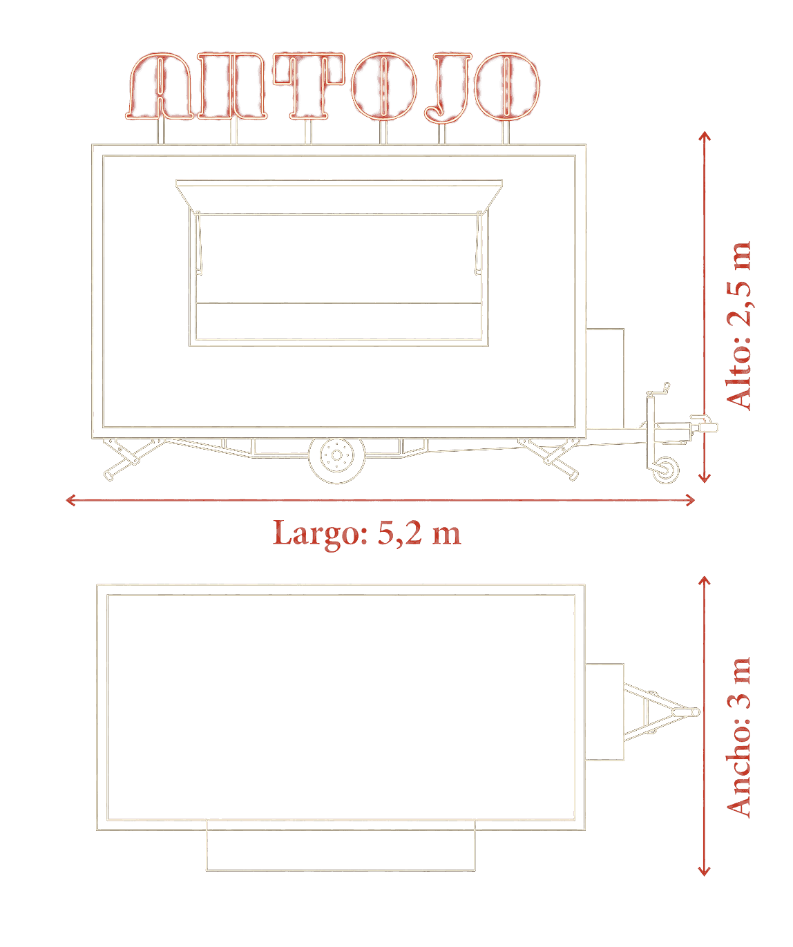 Plano técnico foodtruck Antojo